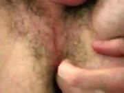Gay With Tattoo Anal Fingers and Jerking Hairy Cock M.