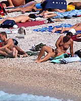 Enjoy Seeing Their Naked Babes At Naturist Beaches Sun Bathing Exposing Their Big Boobs And Letti
